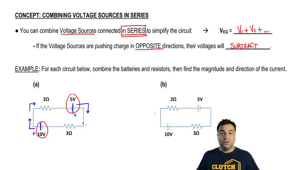 Combining Voltage Sources in Series
