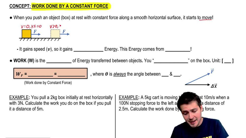 Work Done by a Constant Force
