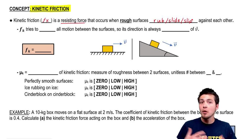 Kinetic Friction Problems