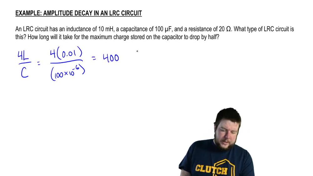 Amplitude Decay in an LRC Circuit