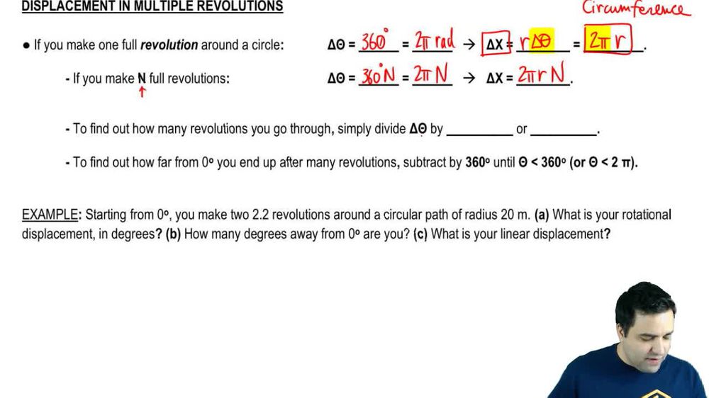 Displacement in Multiple Revolutions