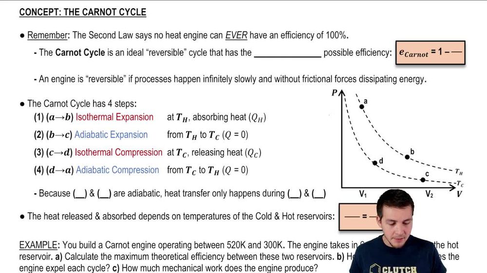 The Carnot Cycle and Maximum Theoretical Efficiency