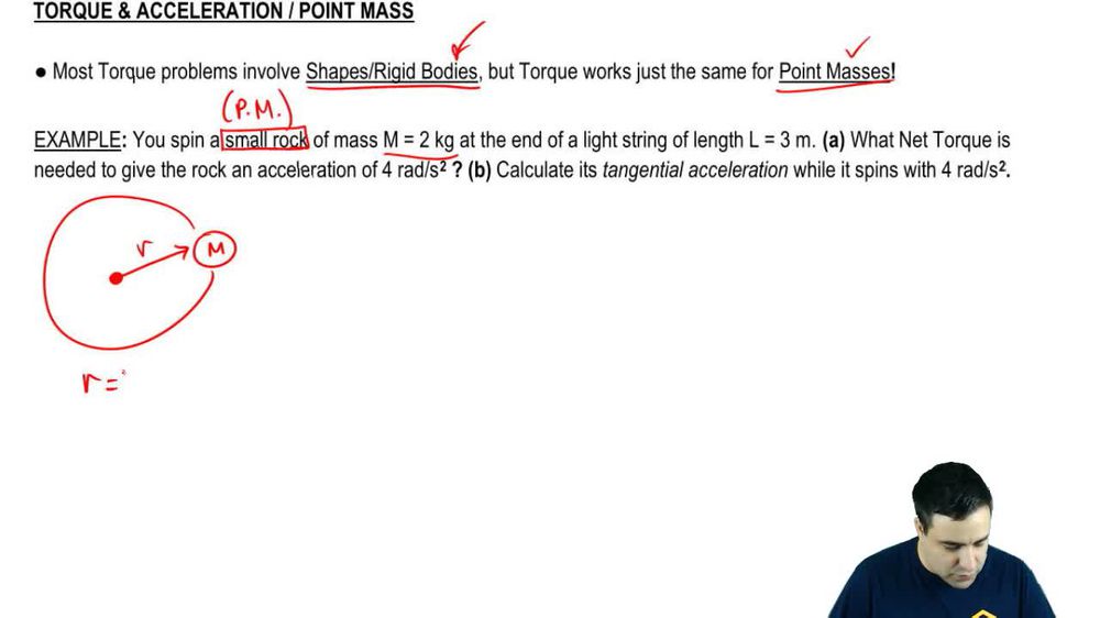 Torque & Acceleration of a Point Mass