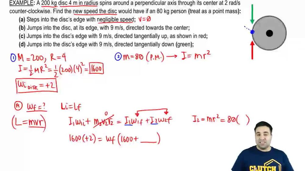 Jumping into a moving disc