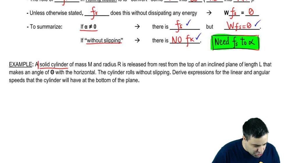 Conservation of Energy in Rolling Motion