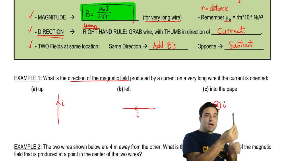 Magnetic Field Produced by Straight Currents