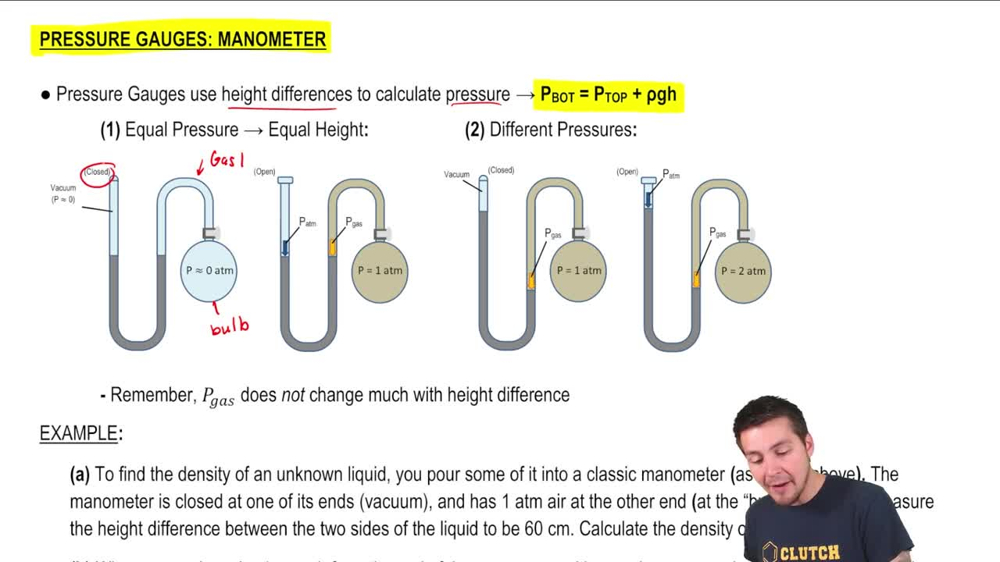 Pressure Gauges: Manometer