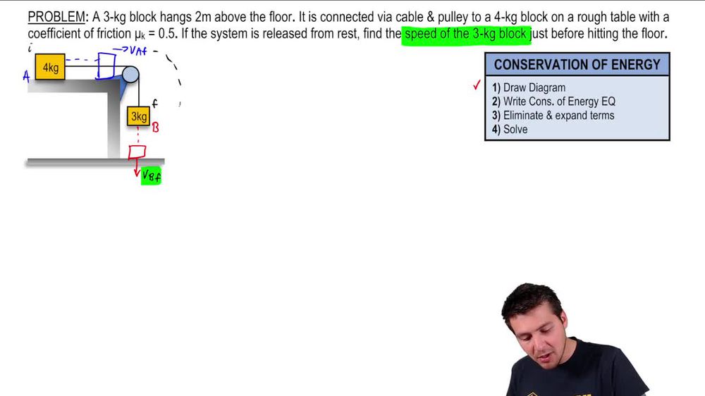 Solving Systems Problems with Friction using Energy