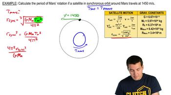 Find Mars' period, given synchronous satellite