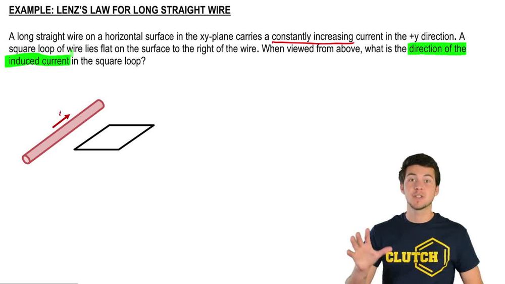 Lenz's Law for a Long Straight Wire