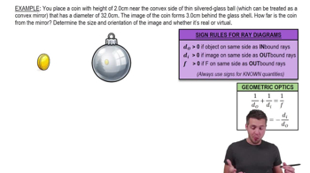Ray Diagrams for Convex Mirrors Example 1