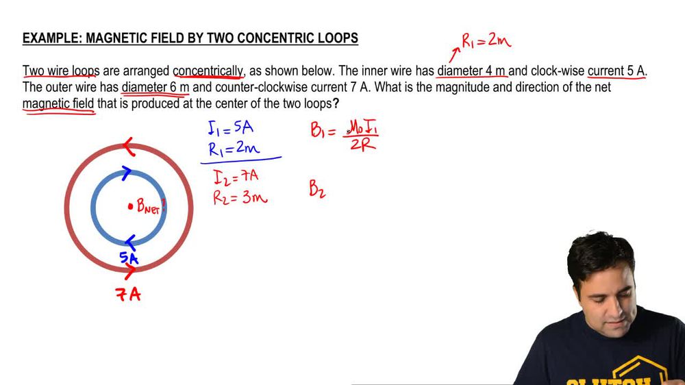 Find Magnetic Field By Two Concentric Loops