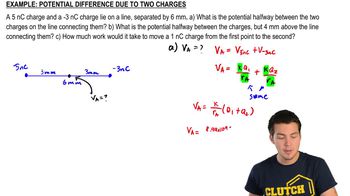 Potential Difference Between Two Charges