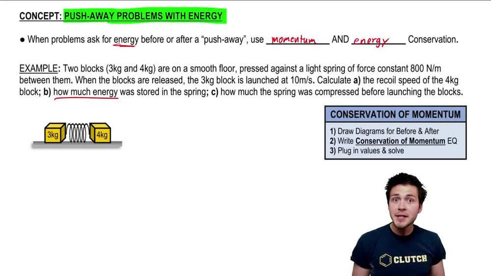 Push-Away Problems with Energy