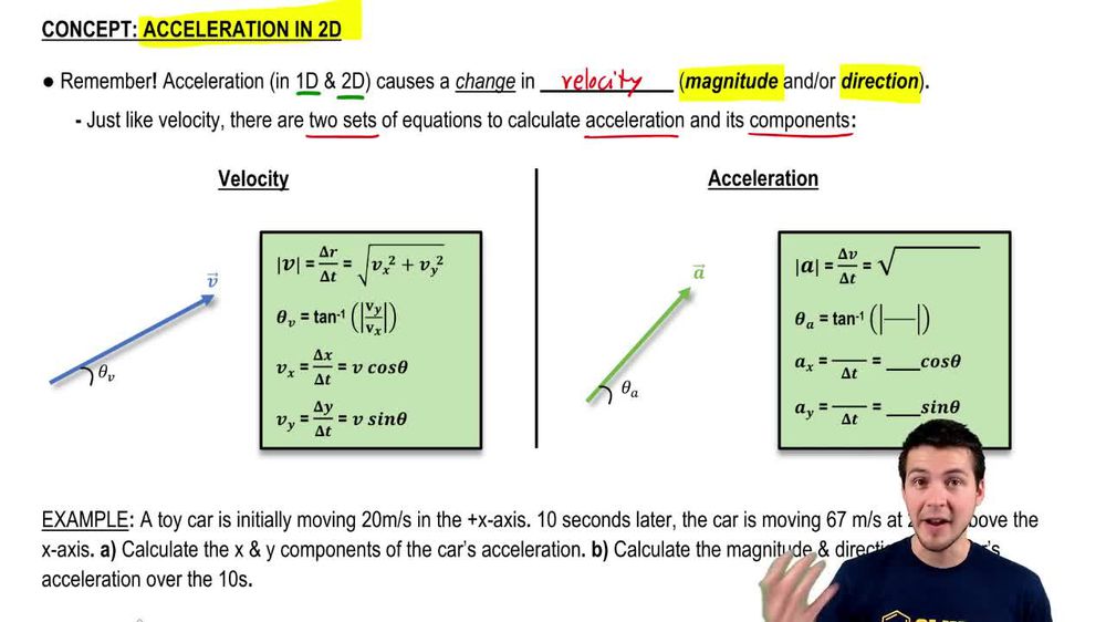 Acceleration in 2D