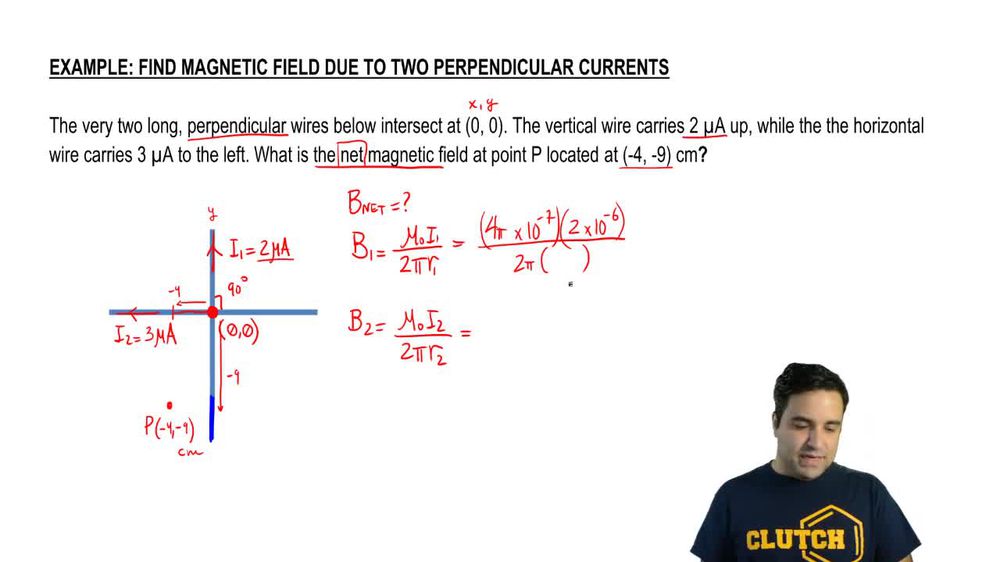 Find Field due to Two Perpendicular Currents