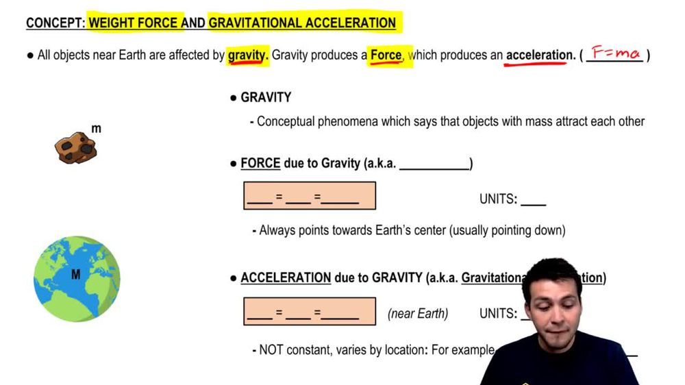 Weight Force & Gravitational Acceleration