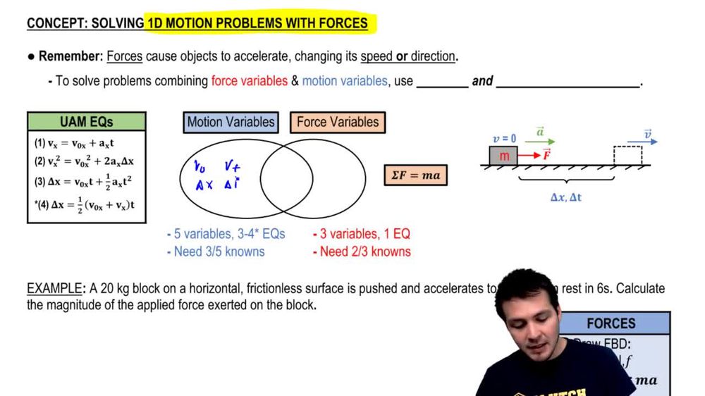 Solving Motion Problems with Forces