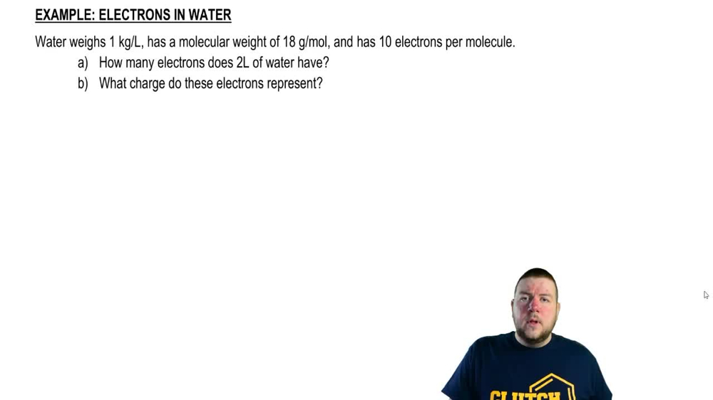 Electrons In Water (Using Density)