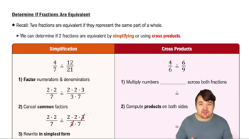Determining if Fractions are Equivalent