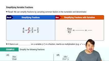 Simplifying Variable Fractions