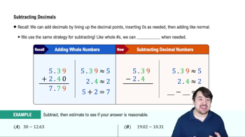 Subtracting Decimals