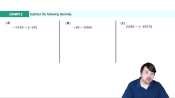 Subtracting Decimals Example 3