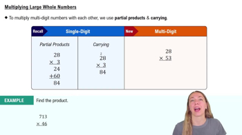 Multiplying Large Whole Numbers