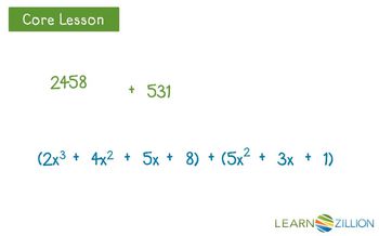Add polynomials by combining like terms
