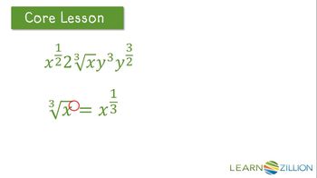Write equivalent radical and rational exponent expressions