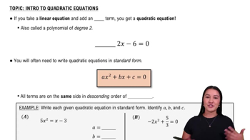 Introduction to Quadratic Equations