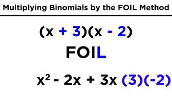 Multiplying Binomials by the FOIL Method