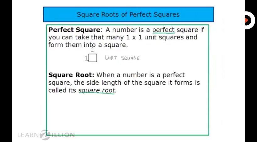 Find square roots of perfect squares