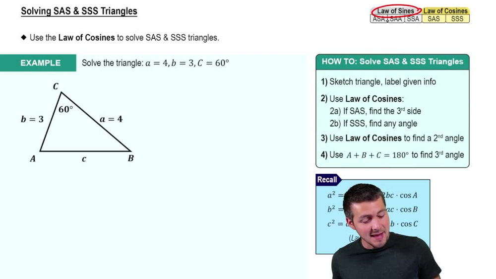 Solving SAS & SSS Triangles