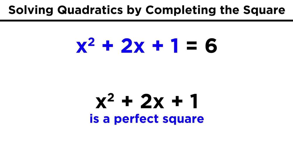 Solving Quadratics by Completing the Square