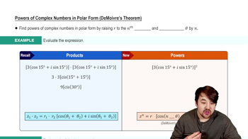 Powers Of Complex Numbers In Polar Form (DeMoivre's Theorem)