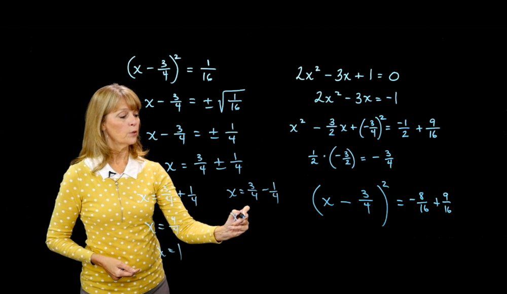  Solving Quadratic Equations by Completing the Square / Example 2.4