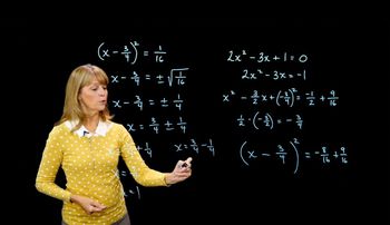  Solving Quadratic Equations by Completing the Square / Example 2.4
