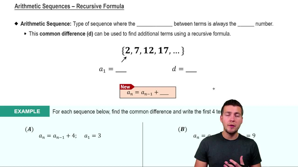 Arithmetic Sequences - Recursive Formula