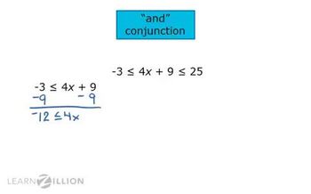 Solve compound conjunction inequalities with 1 variable