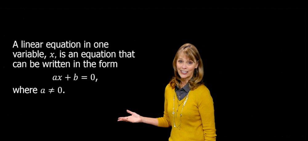 Definition of Linear Equation In One Variable