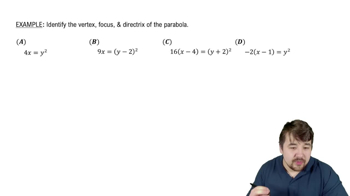 Horizontal Parabolas Example 1
