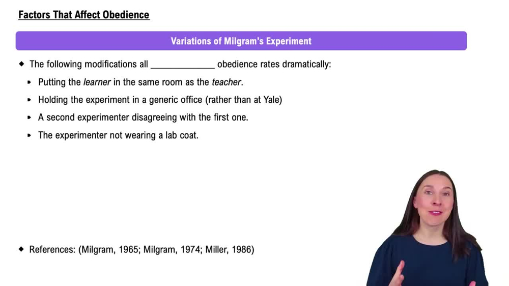 Factors That Affect Obedience