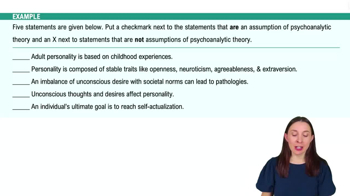 The Psychodynamic Perspective on Personality Example 1