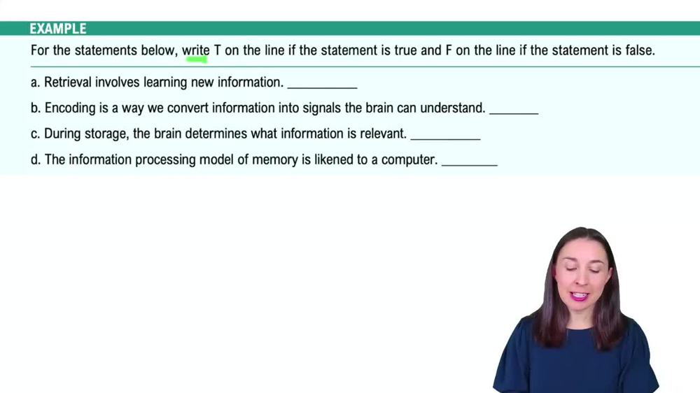 Information Processing Model Example 1