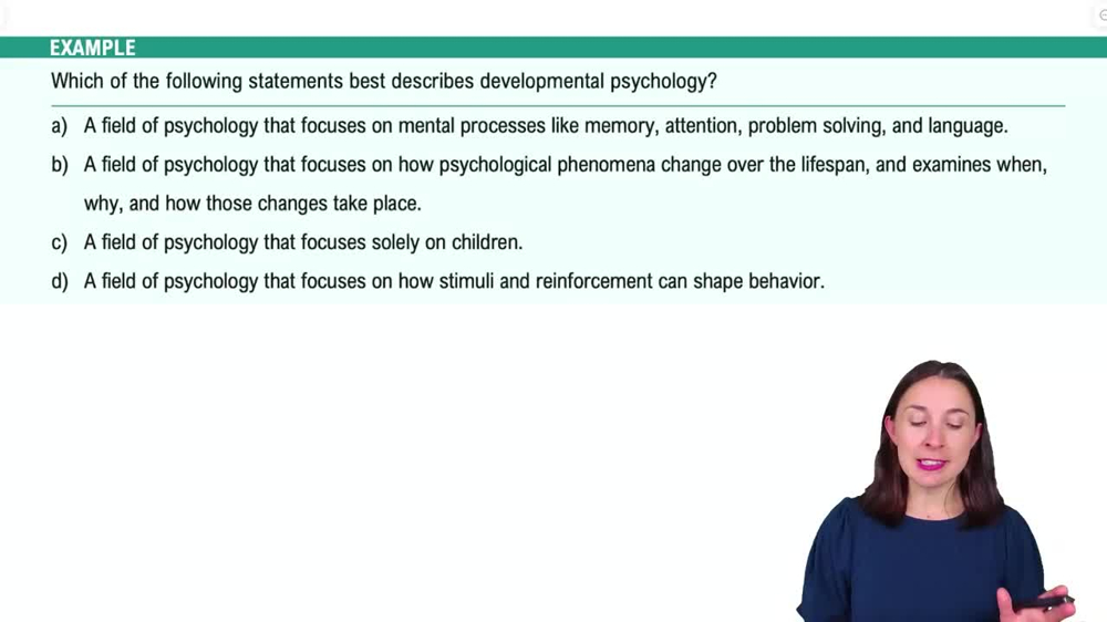 Developmental Psychology Example 1