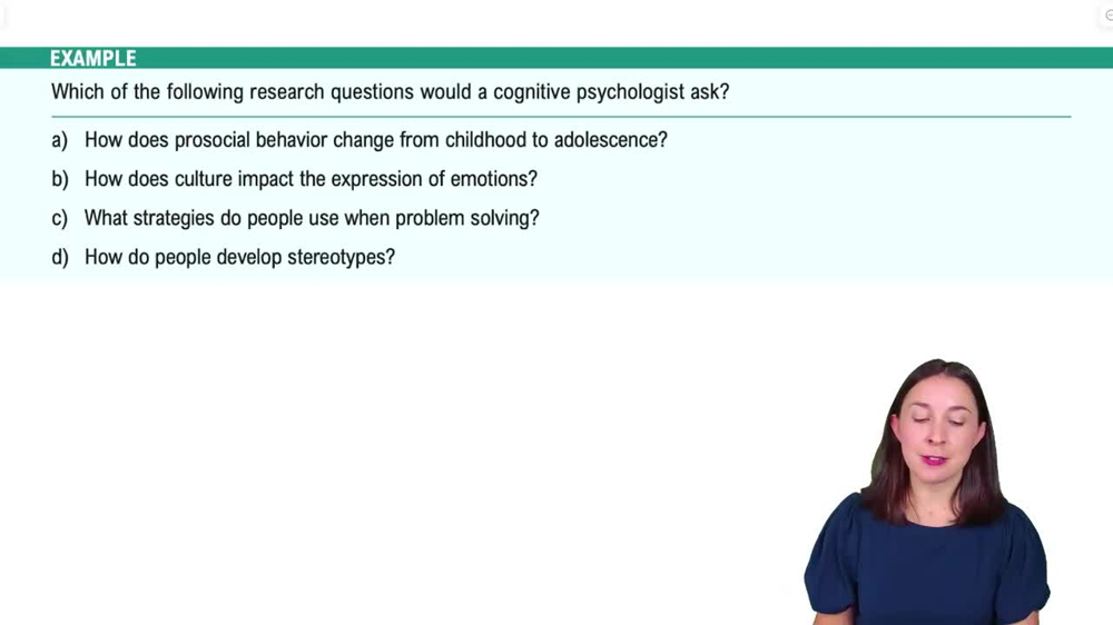 Cognitive Psychology Example 1