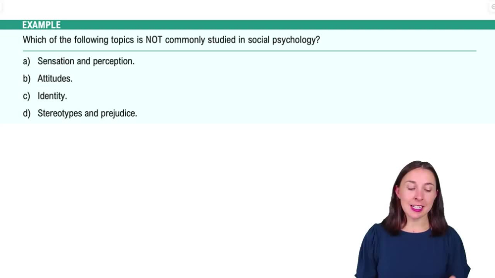 Social Psychology Example 1