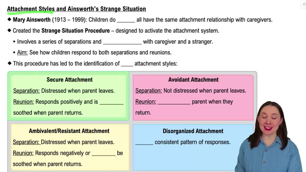 Attachment Styles and Ainsworth's Strange Situation