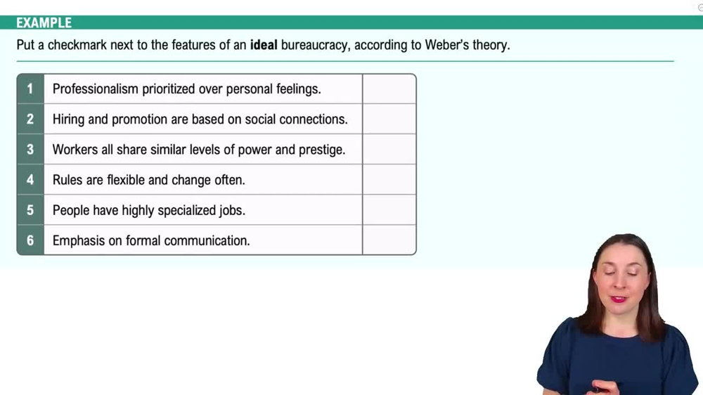 Formal Organizations Example 2